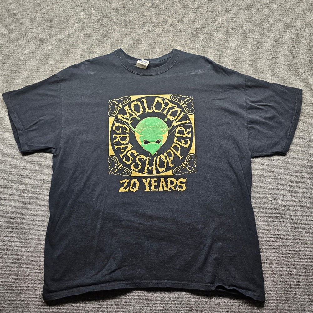 Molotov Grasshopper 20 Years Graphic T-Shirt Mens XL Black Cotton Tee Gildan